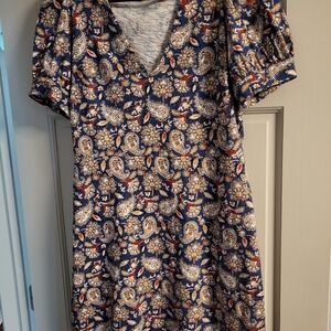 Boden Paisley Print V-neck Dress